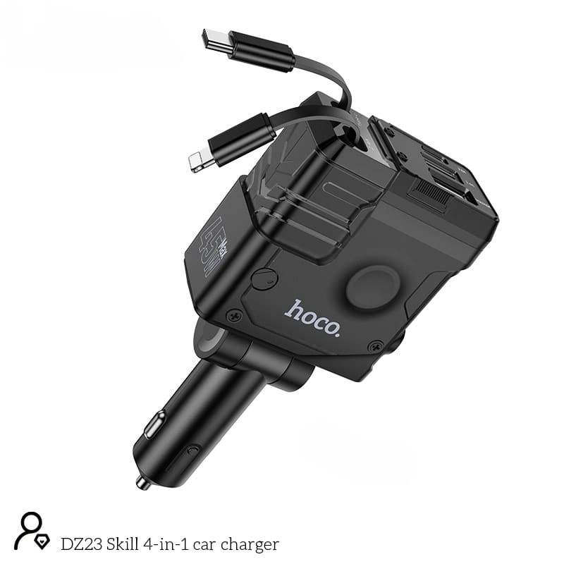 HOCO 4IN1 RETRACTABLE Car Charger DZ23