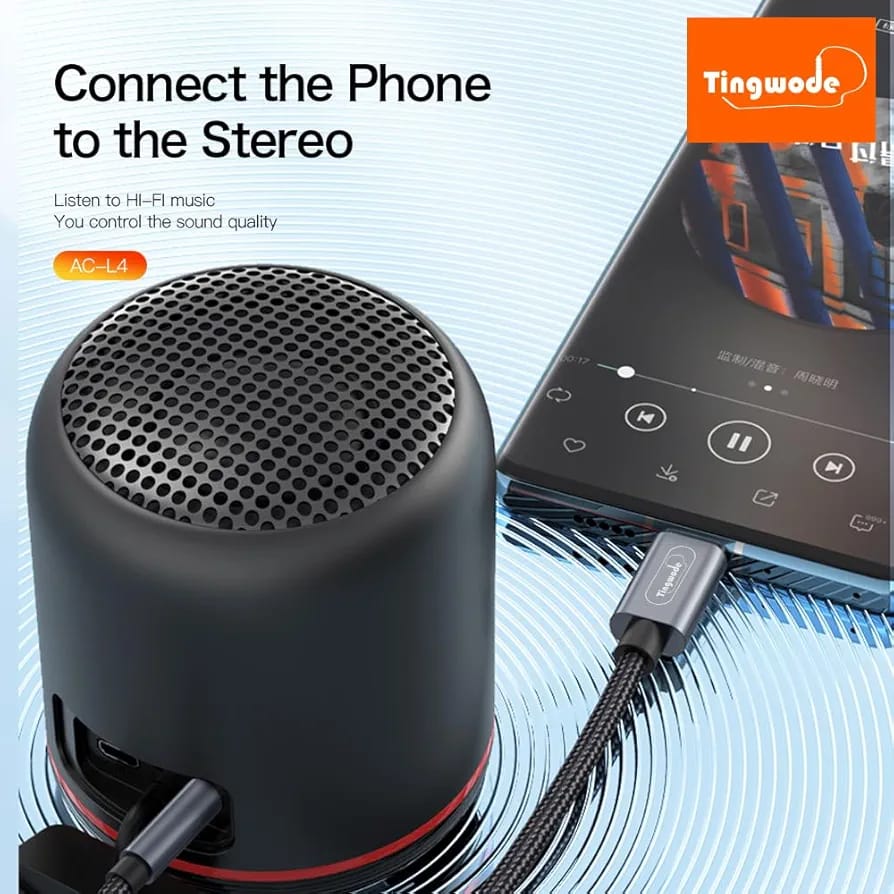Tingwode AT-L5 Adapter Cable Lightning To 3.5 MM Jack