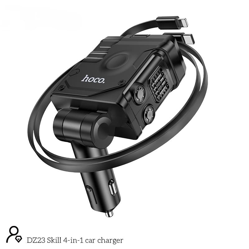 HOCO 4IN1 RETRACTABLE Car Charger DZ23