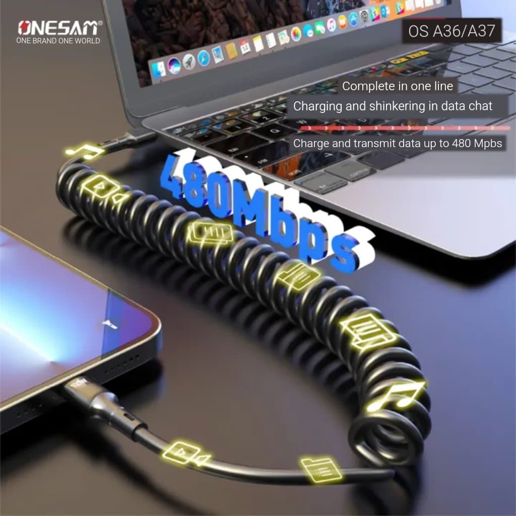 Onesam 100W USB A to USB C Super Fast Charging Data Cable OS-A36
