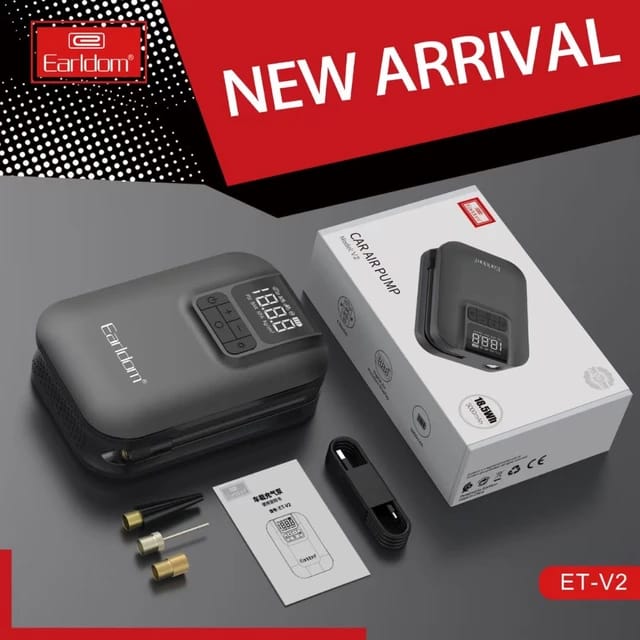 Earldom Digital Mini Car Electric Tire Portable Air Pump ET-V2