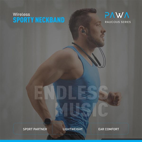 Pawa Raucous Series Wireless Sporty Neckband