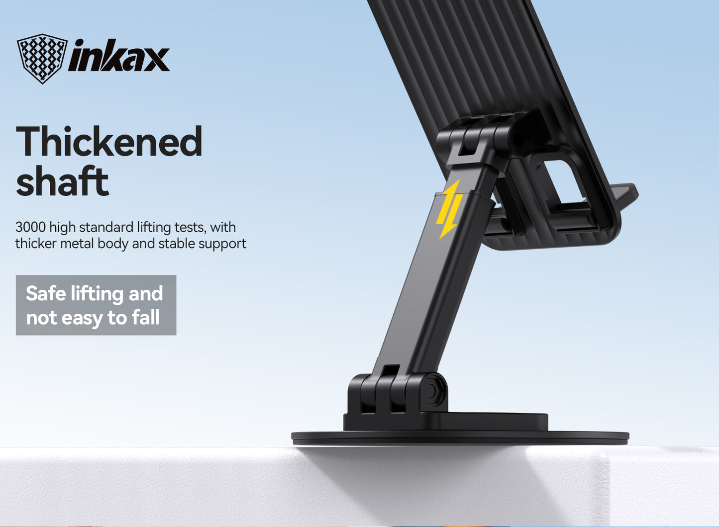 Inkax Rotatable Phone Stand For Desk - Black