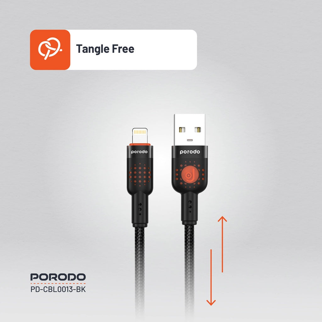 Porodo Braided Cable USB-A to Lightning