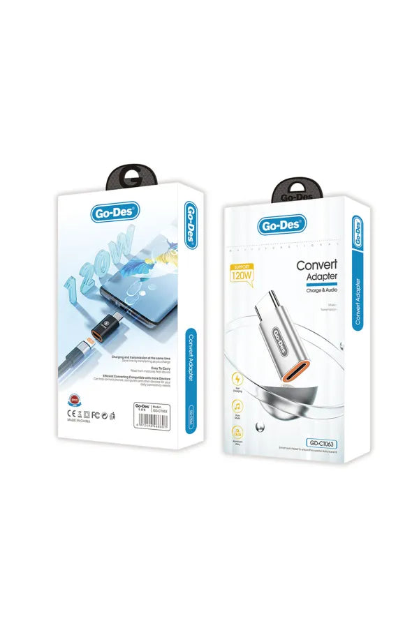 Go-Des Lightning to Type-C Charging Converter 120W CT063