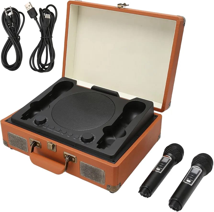 Smartbarry Karoake Bluetooth Speaker 2mic Suitcase Design SW01