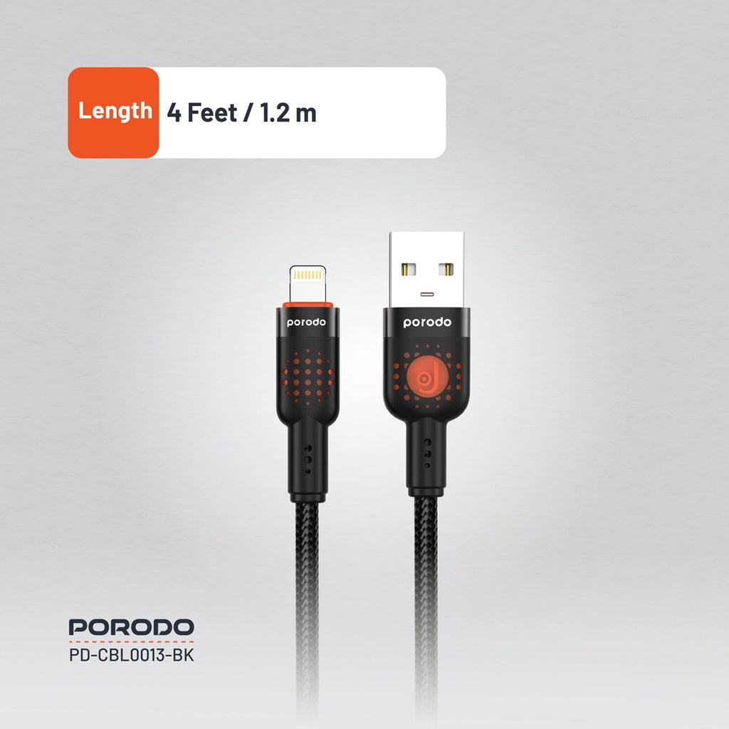 Porodo Braided Cable USB-A to Lightning