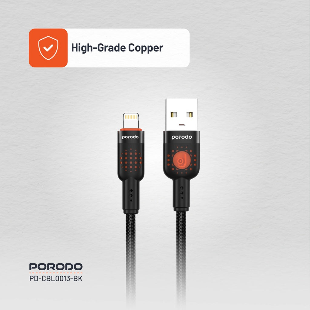 Porodo Braided Cable USB-A to Lightning
