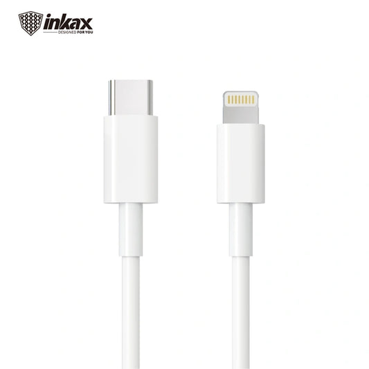Inkax PD 3.1A 1M USB-C to Lightning Cable - White