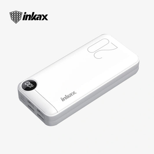 Inkax 20000mAh PD 22.5W PPS Fast Charge Power Bank - White