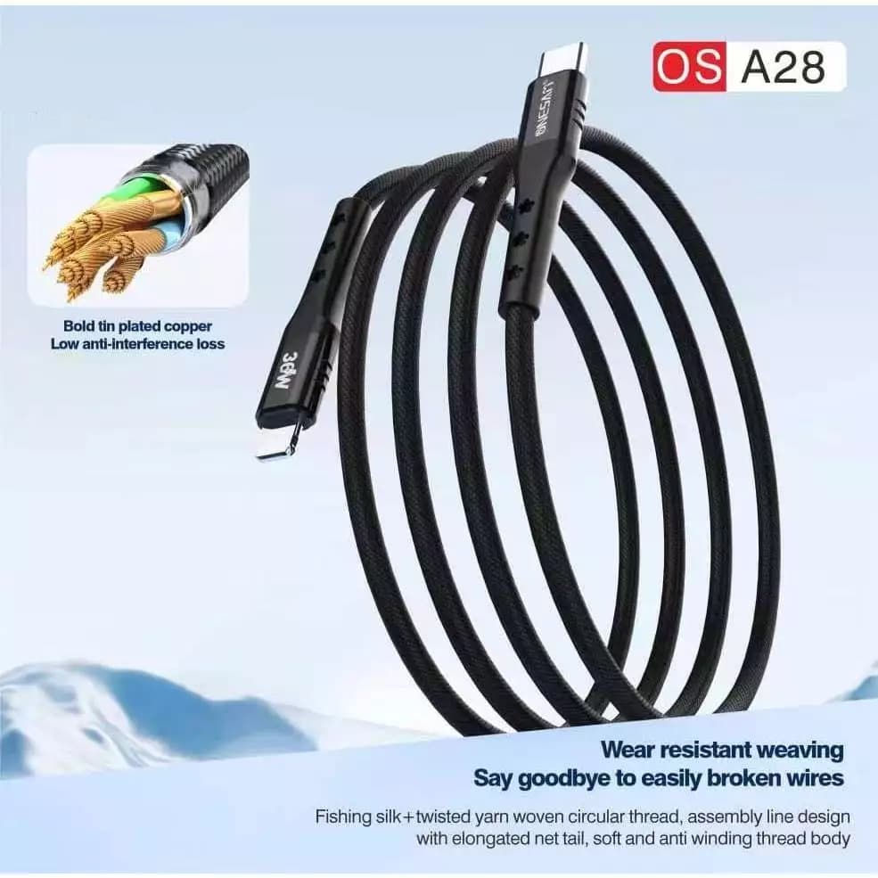 Onesam 36W Type C to Lightning Cable 2Meter OS-A28