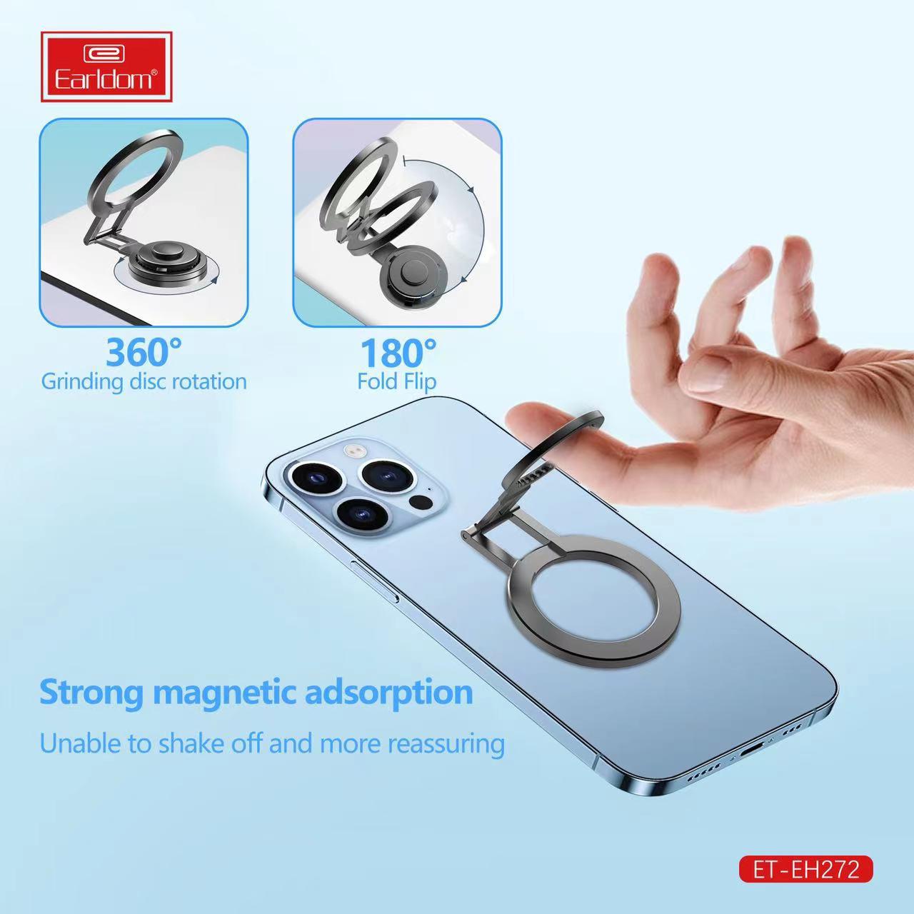 Earldom EH-272 2 in1 Magnetic Foldable Metal Ring Phone Stand