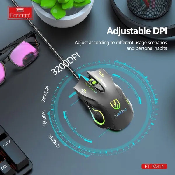 Earldom 6 Key RGB Gaming Mouse KM14