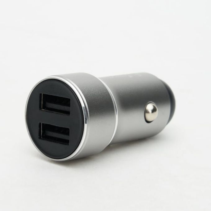 Inkax 5W 3.1A Dual USB Quick Car Charger- Gray