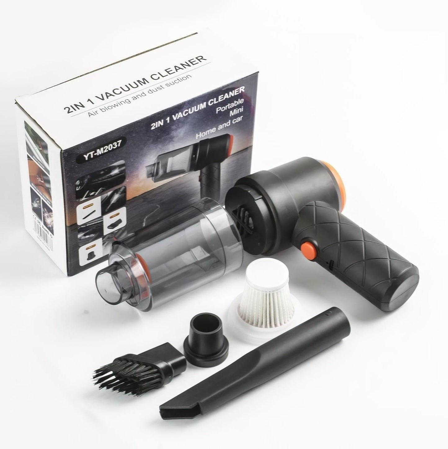 2in1 Portable Mini Home And Car Vacuum Cleaner YT-M2037