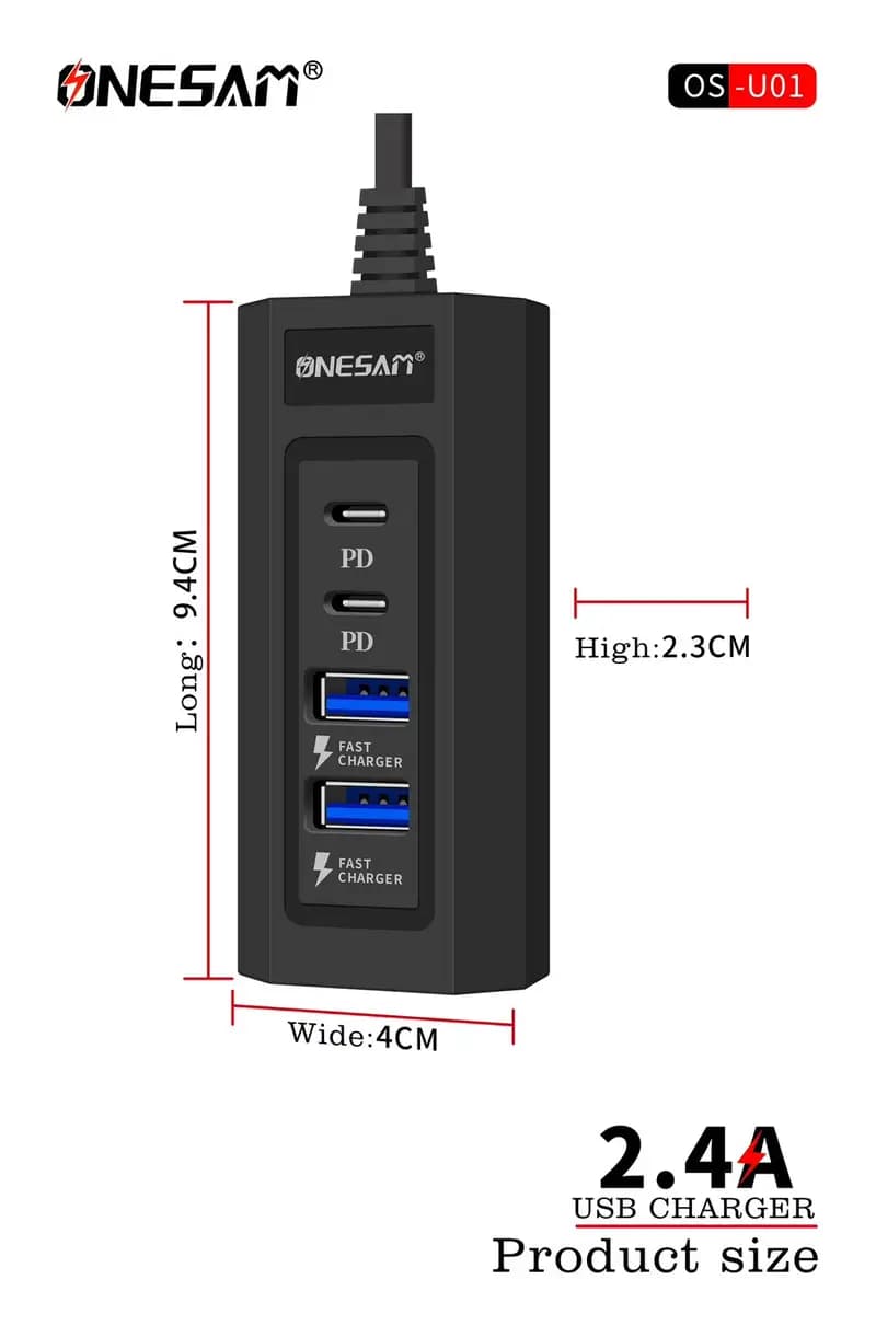 Onesam Extension board ULTRA HIGH FAST CHARGER-2PD+2USB OS-U01