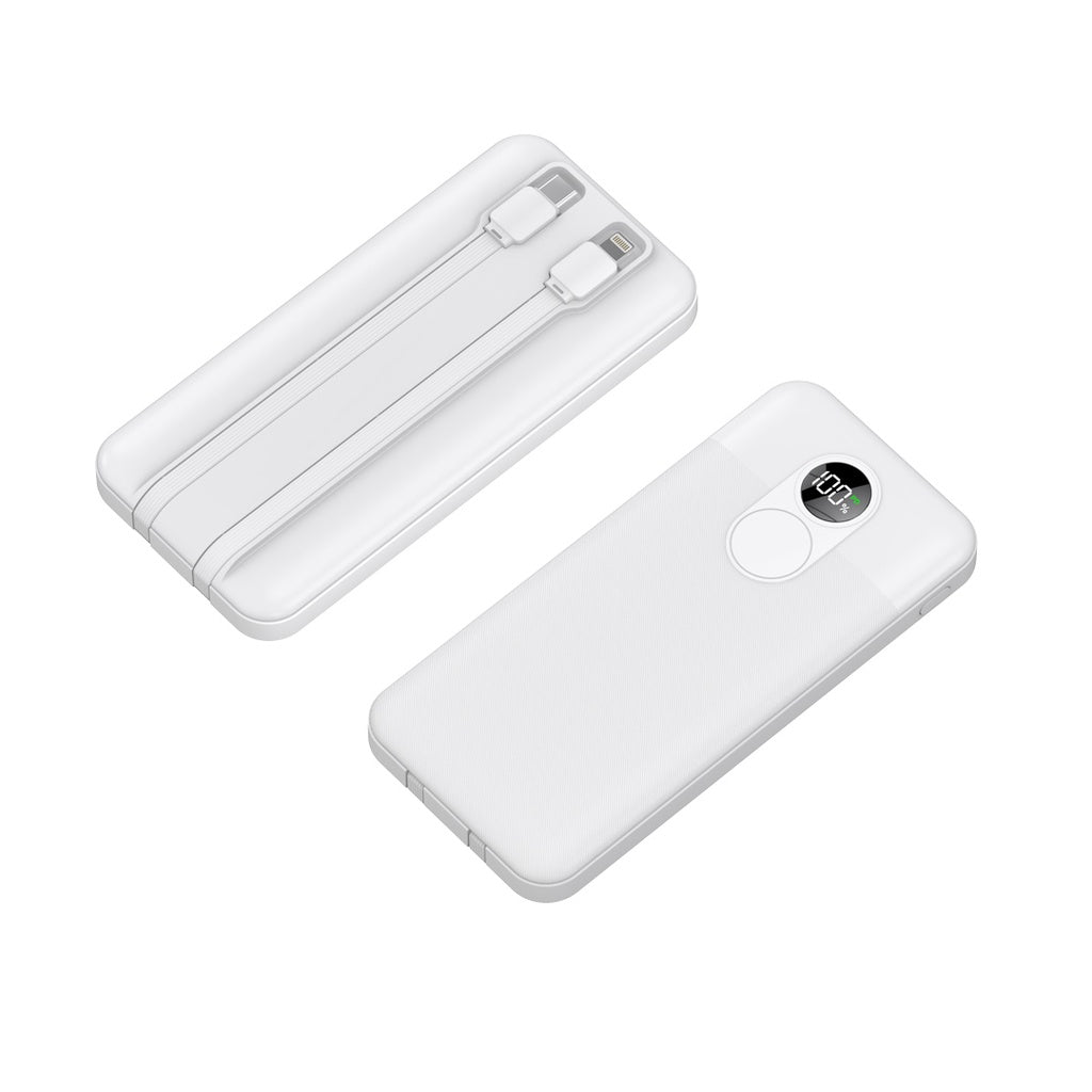 Porodo 10000mAh Powerbank Integrated Cable