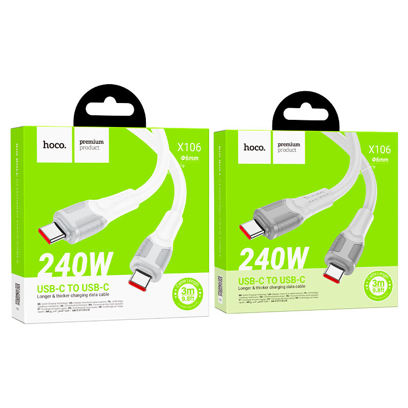 Hoco 240W Type-C to Type-C Cable X106