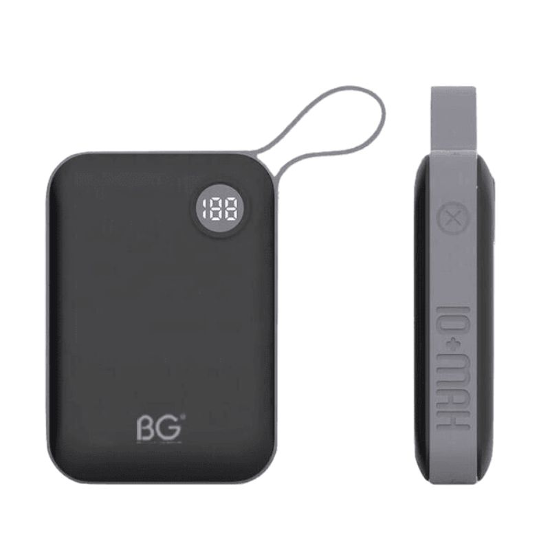 BG 10000mAh Power Bank With LED Display - Black