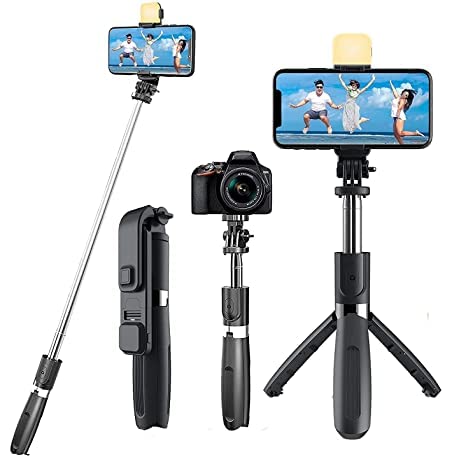Bluetooth R1 Selfie Sticks with Remote