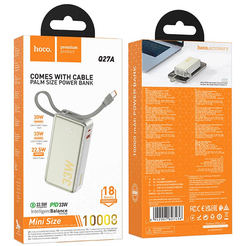 Hoco Q27A 33W 10000mah Power bank