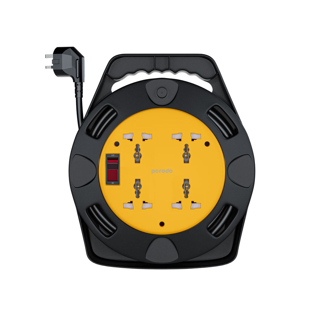 Porodo 4AC Extension Cable Reel 10m Wire