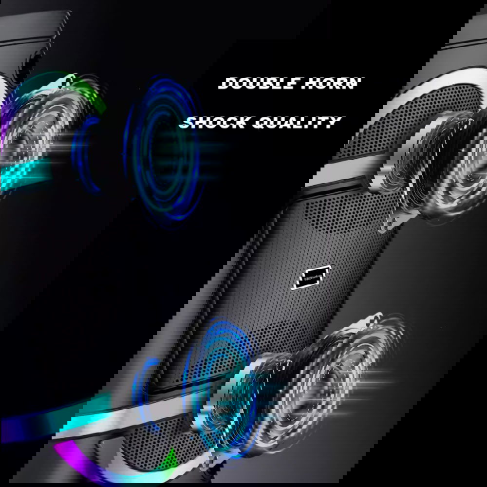 Blueseed Dual 8-inch Led Light Bluetooth Speaker BS-115