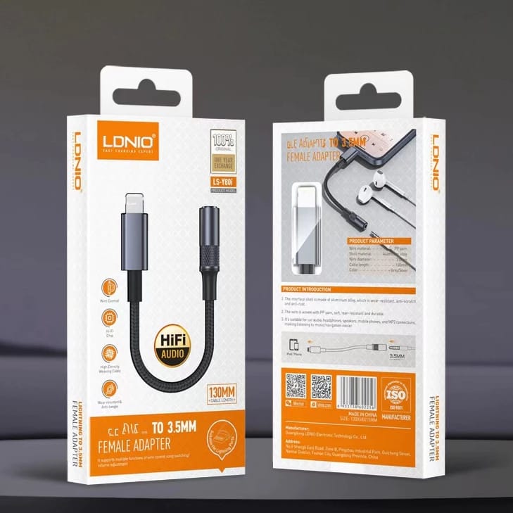 Ldnio LS-Y80i Iphone TO 3.5MM Audio Jack Adapter