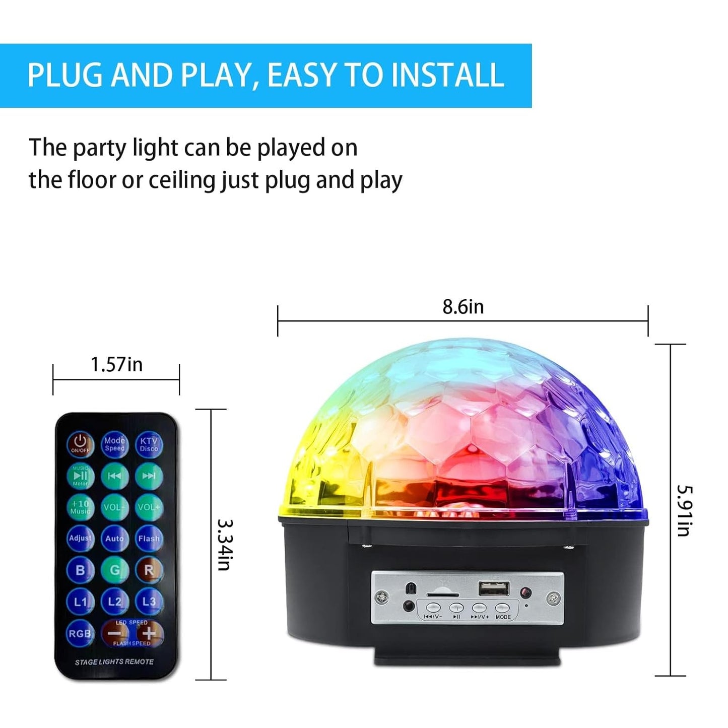 BT Speaker Disco Light Crystal Magic Ball