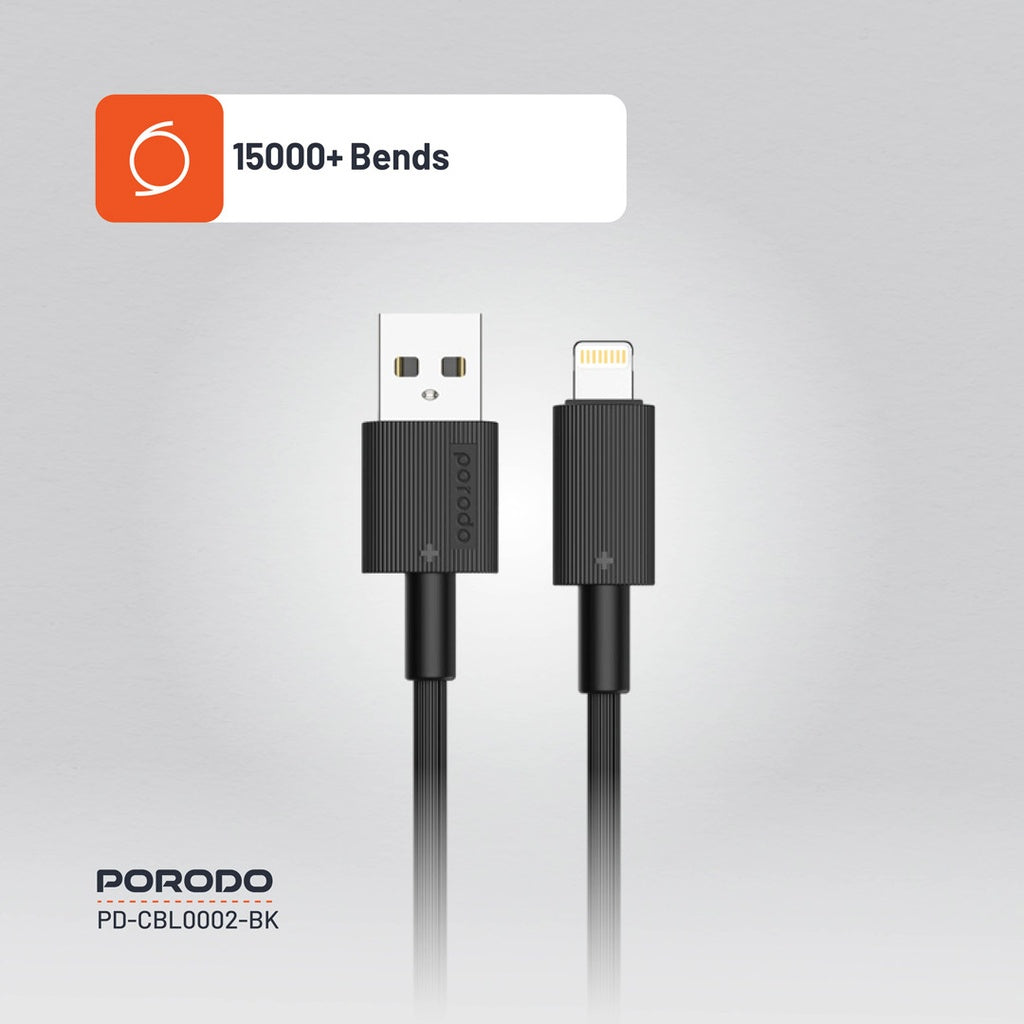 Porodo USB-A to Lightning Durable Charging Cable