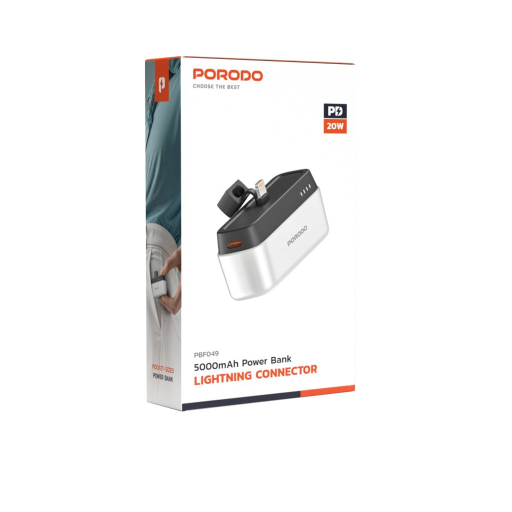 Porodo 5000mAh Power Bank with Lightning Connector PBF049
