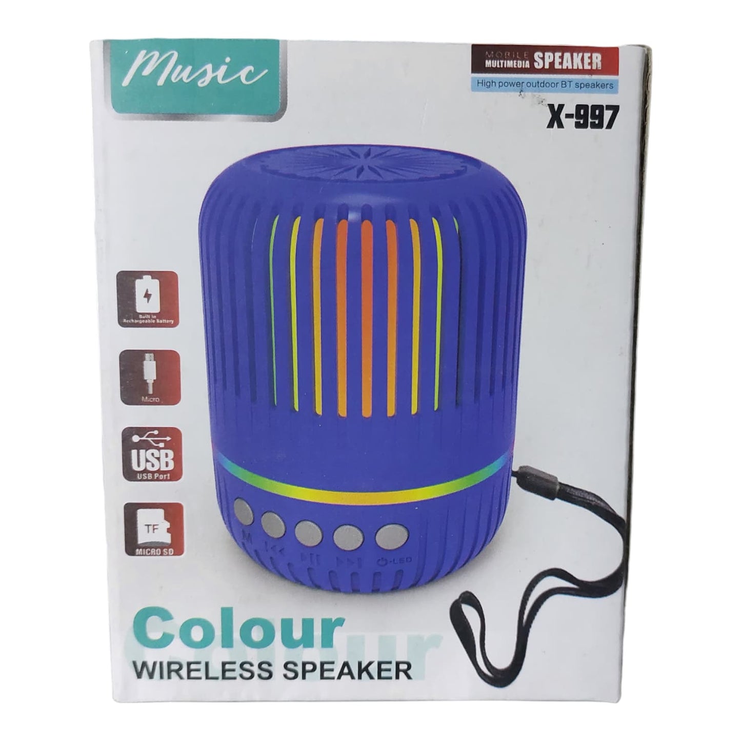 Portable Mini wireless speaker with LED X-997