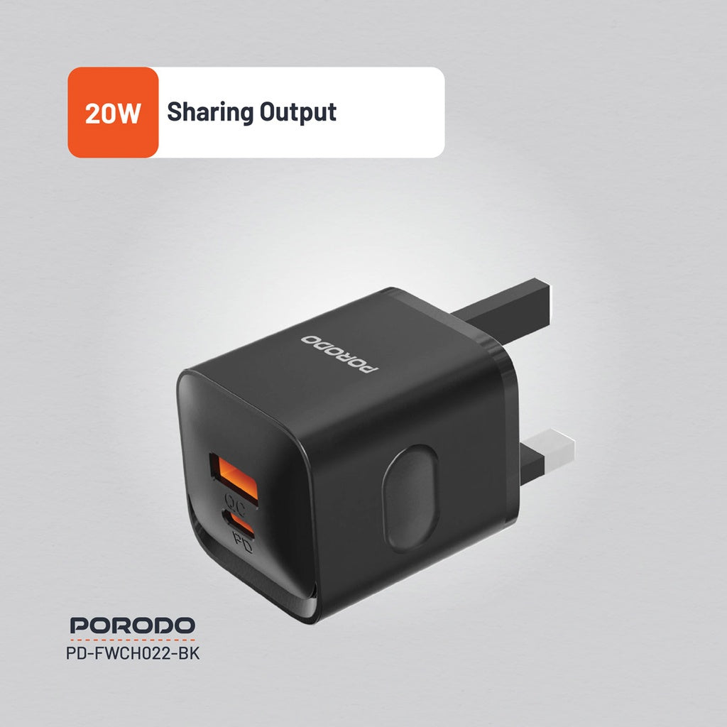 Porodo Dual port Wall Charger