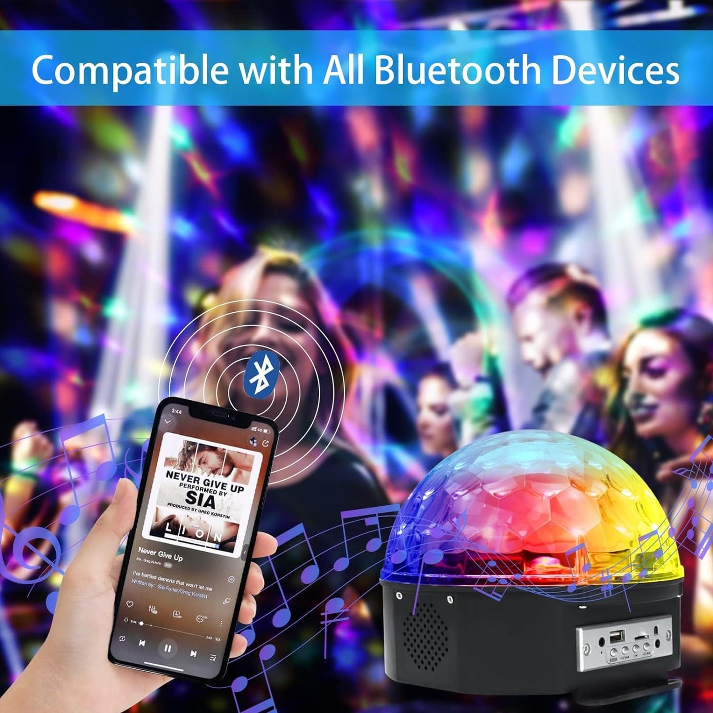 BT Speaker Disco Light Crystal Magic Ball