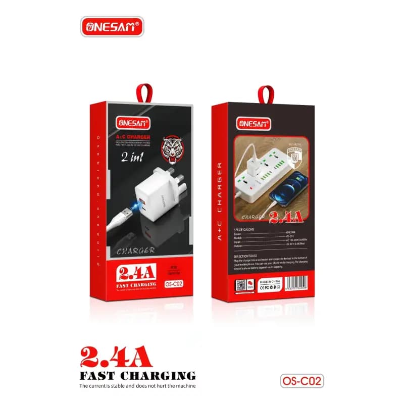 Onesam 2.4A fast charger for Lightning OS-C02
