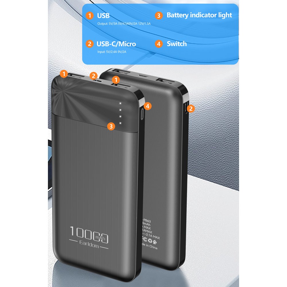 Earldom 10000 mAh Powerbank PB63