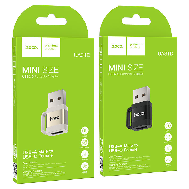 Hoco Adapter USB-A to Type-C UA31D