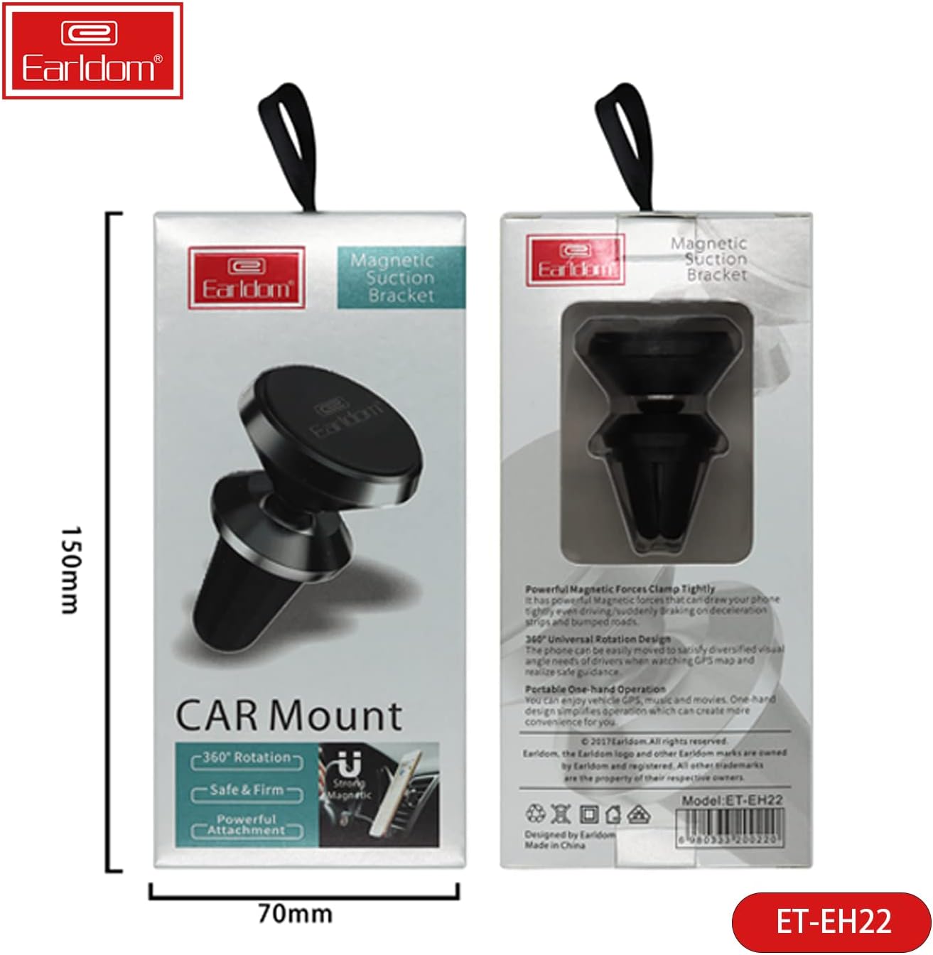 Earldom AC Magnetic Suction Bracket Car Holder EH22