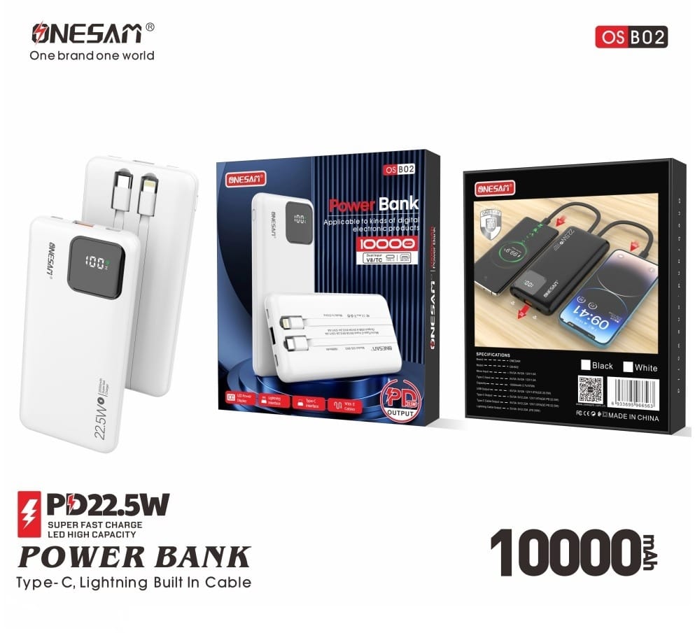 Onesam 22.5W 10000 mAh power bank OS-B02