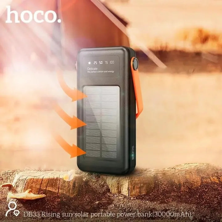 HOCO DB33 Solar Charging Portable Power Bank 30000mAh