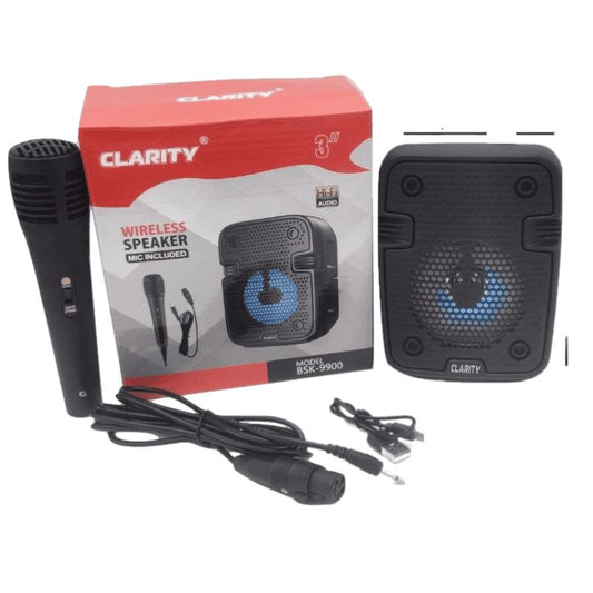 Clarity Wireless Speaker With Mic - Black