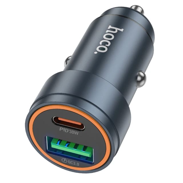 HOCO Aluminum Alloy PD30W+QC3.0 Car Phone Charger Z57A
