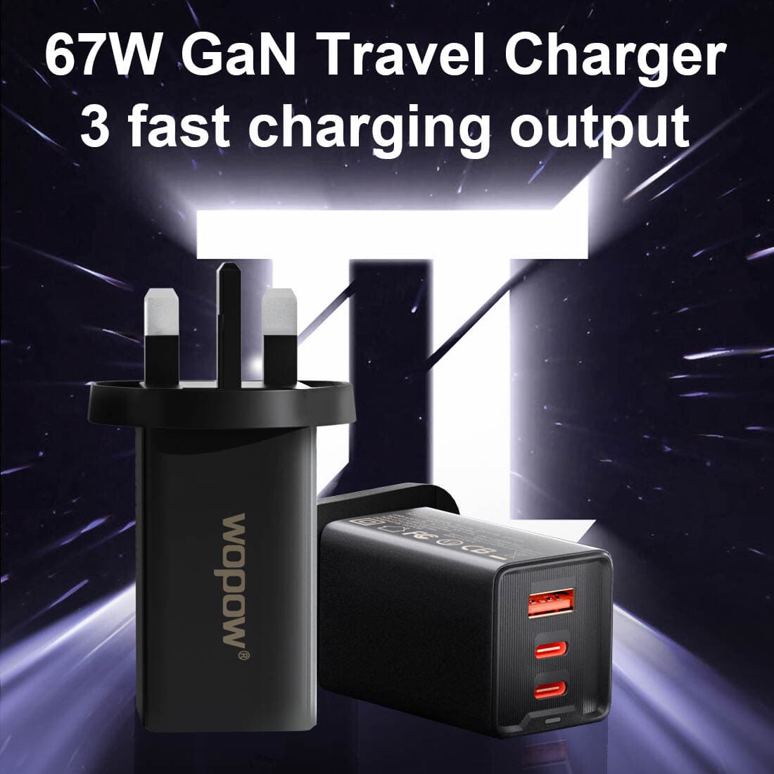 Wopow GaN 67W Quick Charger MD02