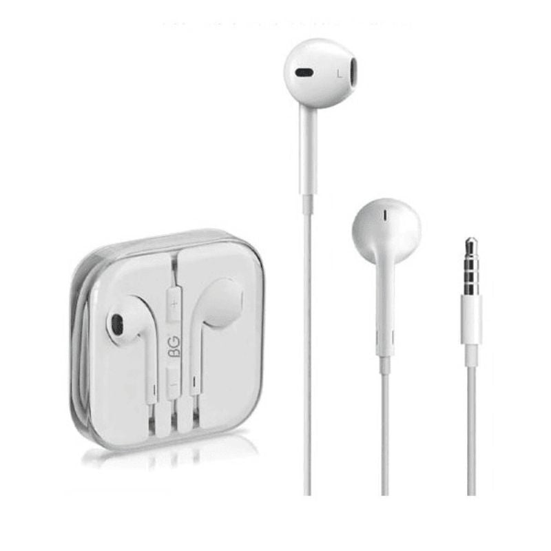 BG 3.5mm Wired Earphone - White 3003