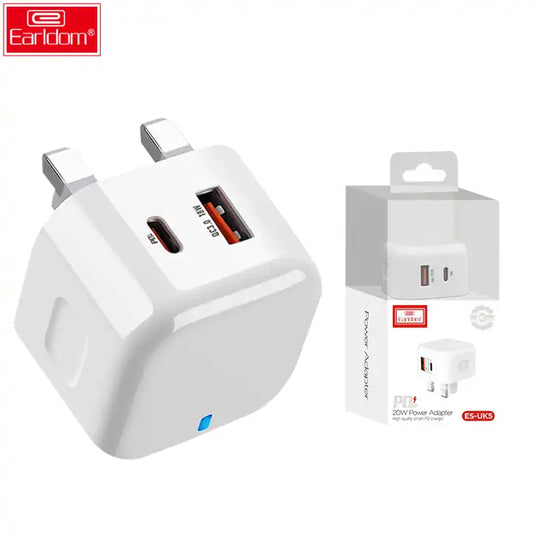 Earldom Home Charger PD 20W/ QC3.0 - White