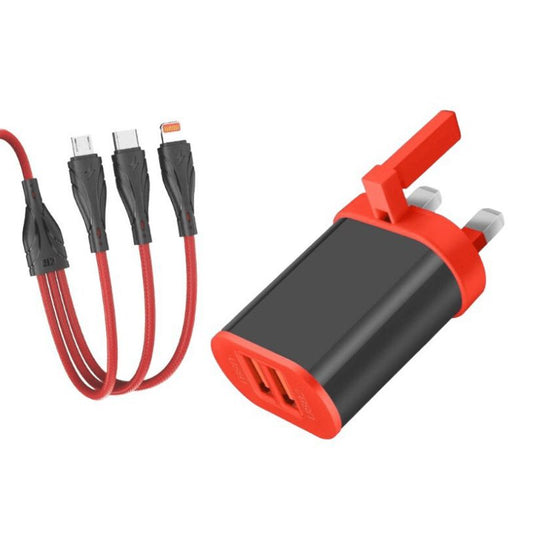 Kin Home Charger With 3in1 Usb Cable