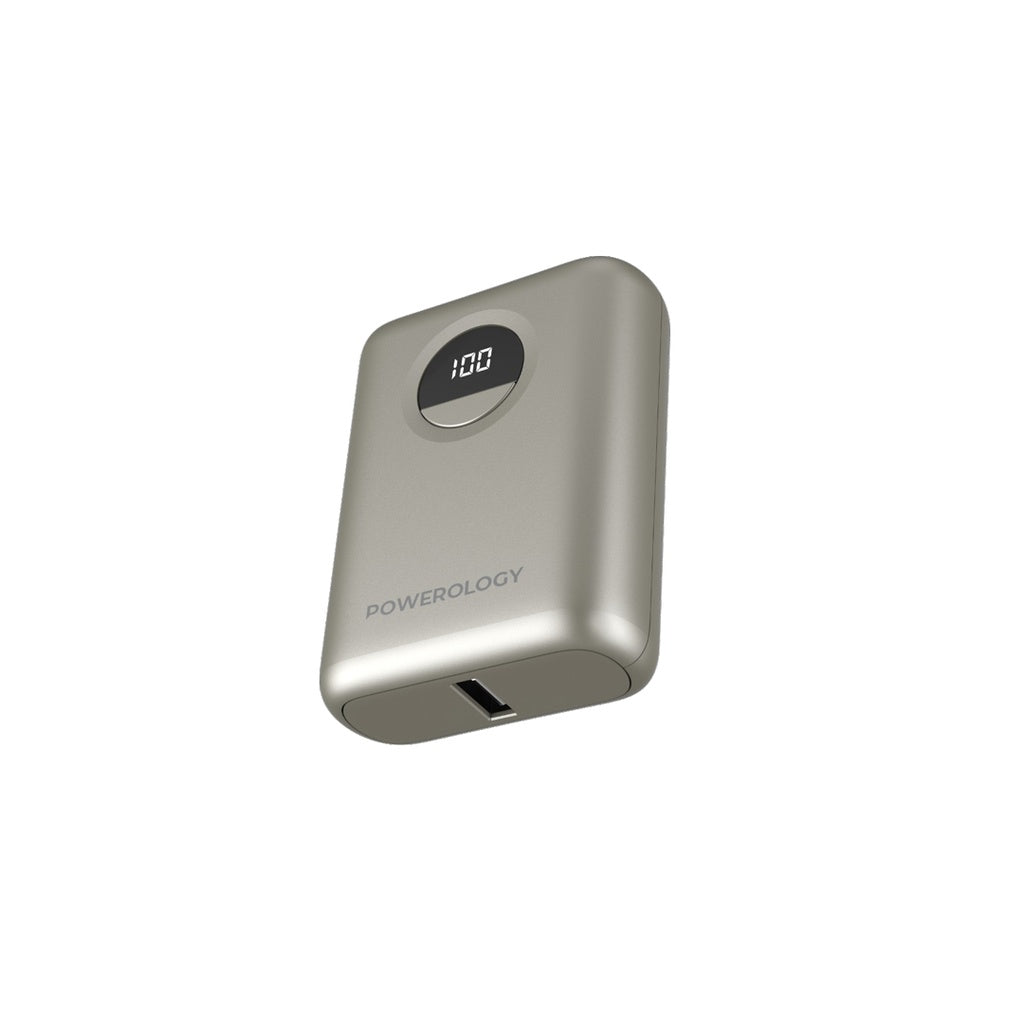 Powerology Ultra-Compact 10000 mAh Fast Charging Power Bank - Black