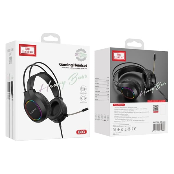 Earldom B03 Gaming Headset With Heavy Bass - Black