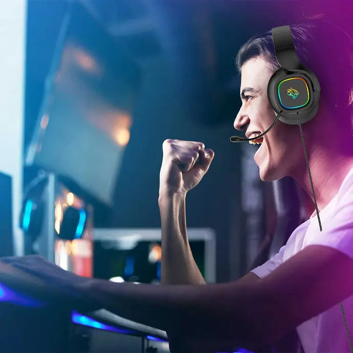 Porodo Gaming RGB Headphone with Detachable Microphone