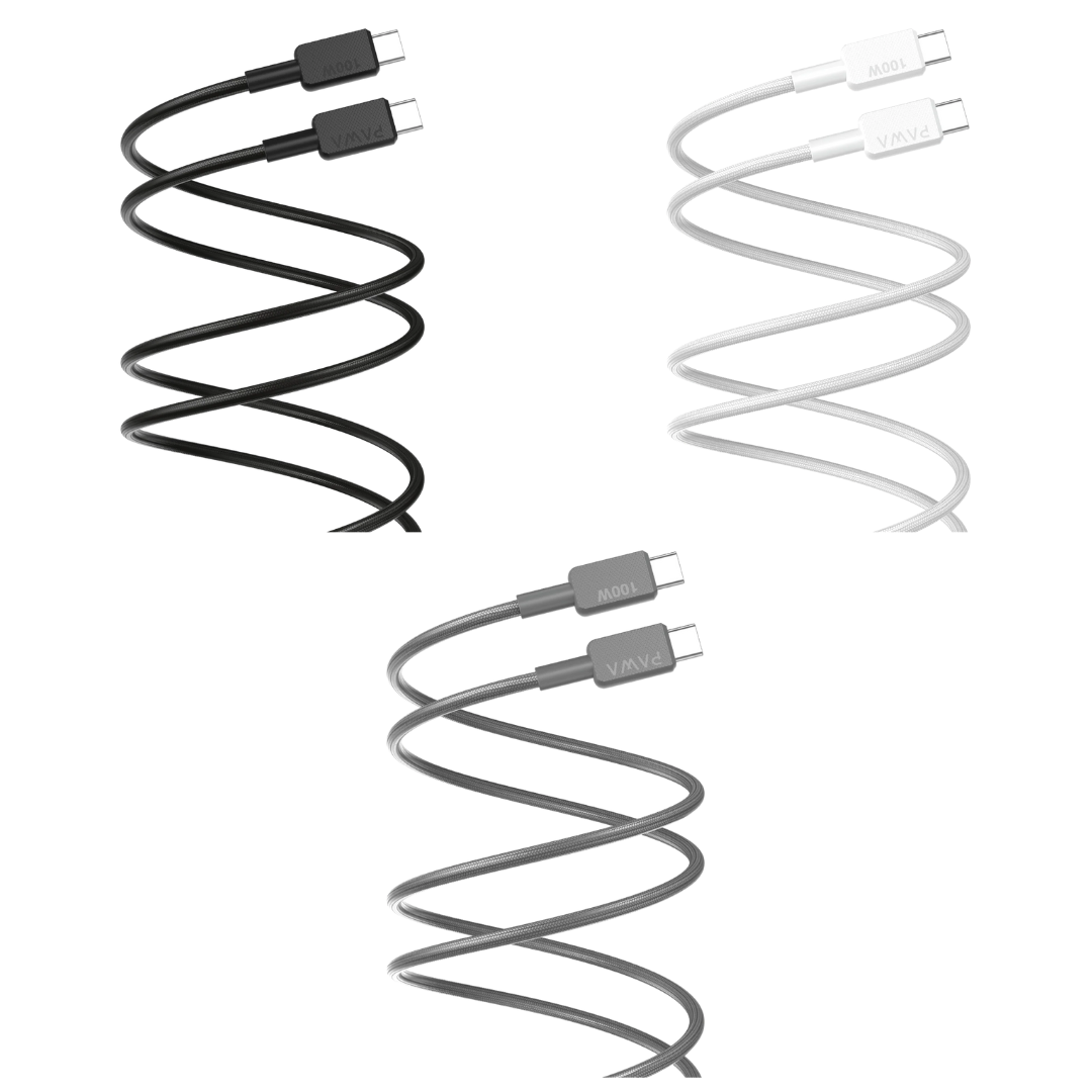 Pawa El-Claro Series Premium Braided Cable USB-C to USB-C 100W